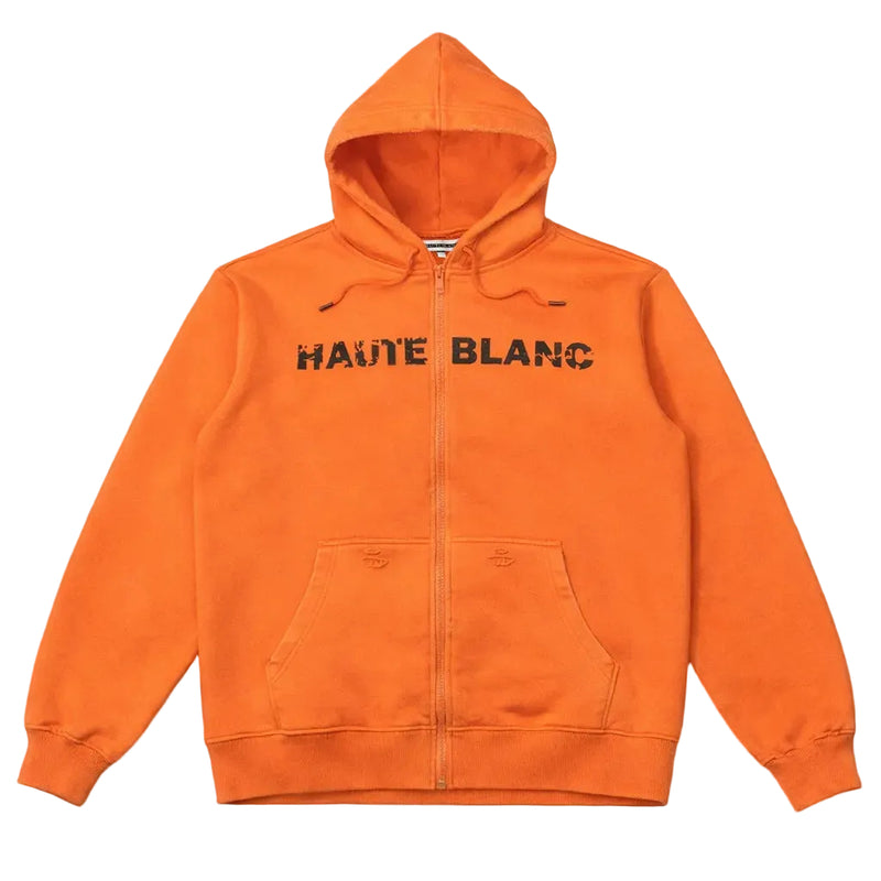 Distressed Persimmon Zip-Up