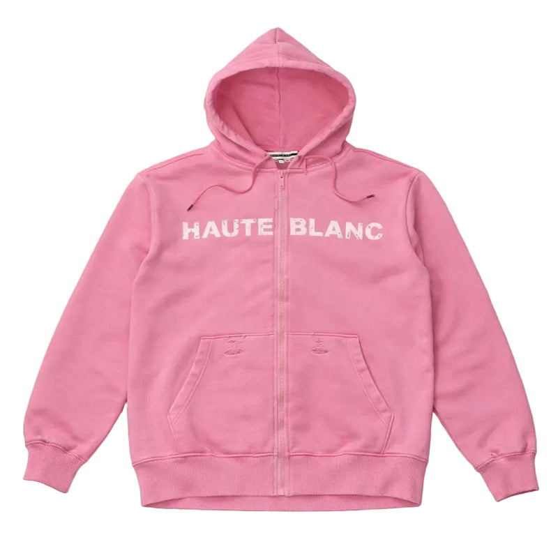 Distressed Flamingo Zip-Up