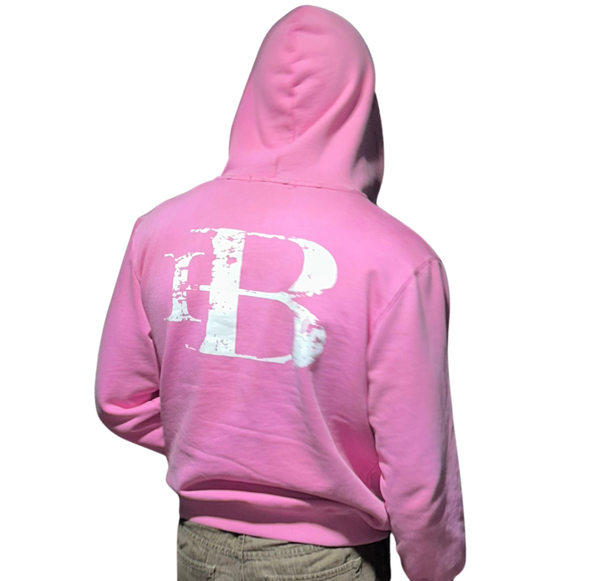 Distressed Flamingo Zip-Up